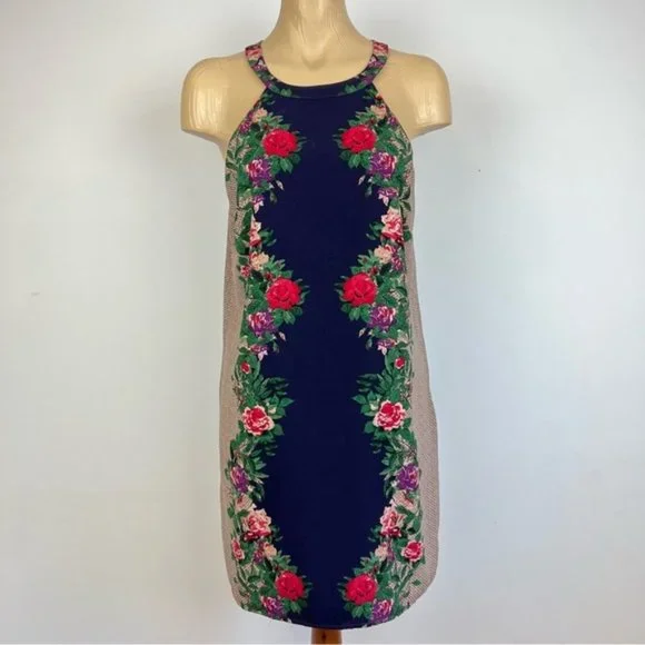 One Clothing Navy Floral Mini Dress - Picture 1 of 10